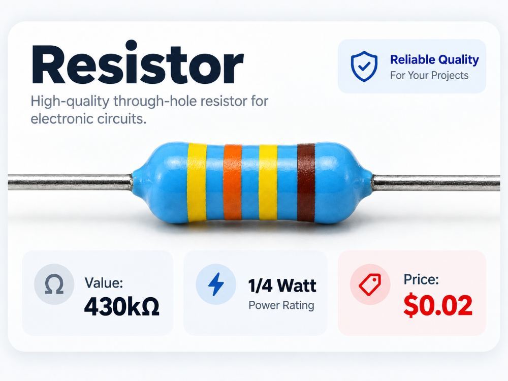Resistor 1/4watt, 430k - 3M ohm